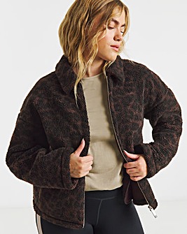 Sweaty Betty Plush Collared Printed Fleece