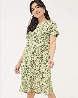 FatFace Simone Damask Floral Jersey Dress