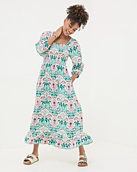 FatFace Adele Mirrored Paisley Midi Dress