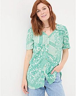 FatFace Cassidy Patched Paisley Tunic