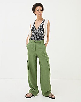 FatFace Demi Linen Blend Cargo Trouser