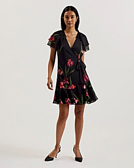 Ted Baker Fasnia Angel Sleeve Wrap Mini Dress