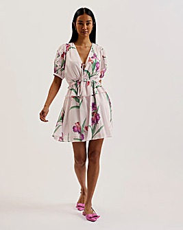 Ted Baker Merieli V Neck Waisted Mini Dress