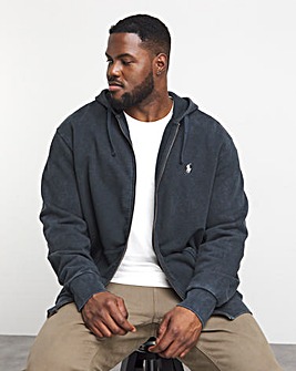 Ralph lauren grey zip on sale hoodie