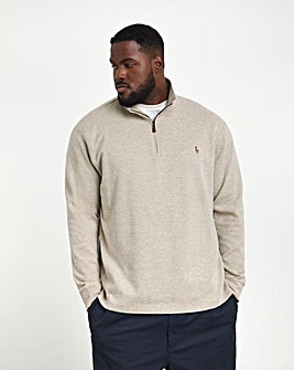 Polo Ralph Lauren Beige Zip Neck Jumper