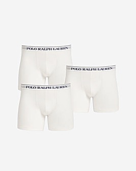 Polo Ralph Lauren 3 Pk White Trunks