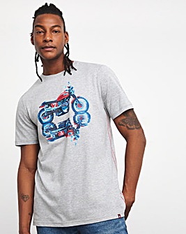 Joe Browns Motorcycle Print T-Shirt Long Length