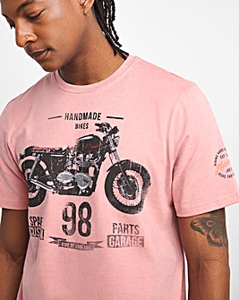 Joe Browns Motorcycle Print T-Shirt Long Length