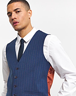 Joe Browns Striped Cotton Linen Suit Waistcoat