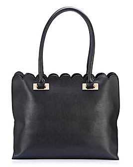 Women S Bags Accessories J D Williams Scalloped Edge Black Per Bag