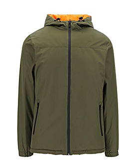 Green/Orange Reversible Quilted Coat