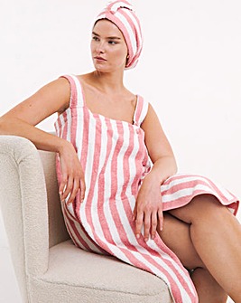 Pretty Secrets Cotton Towelling Shower Wrap and Turban