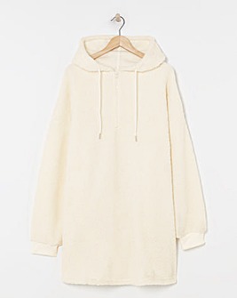 Supersoft Borg Oversized Hooded Lounge Dress