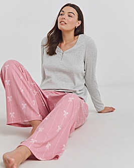 Ribbed Henley Pyjama Set