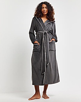 Pretty Secrets Velour Ribbed Maxi Dressing Gown