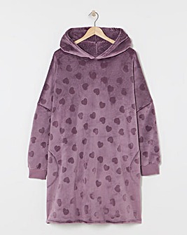 Pretty Secrets Jacquard Oversized Hooded Lounge Dress