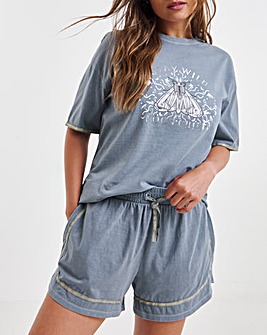 Band Tee Pyjama Shortie Set