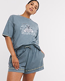 Band Tee Pyjama Shortie Set