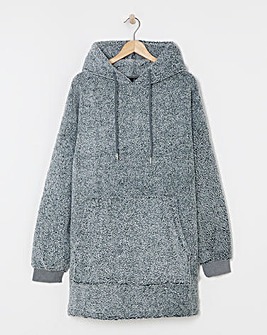 Supersoft Borg Oversized Hooded Lounge Dress