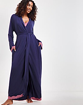 Pretty Secrets Viscose and Lace Dressing Gown