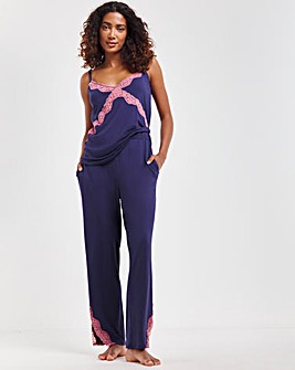 Pretty Secrets Viscose and Lace Hidden Support Pyjama Set