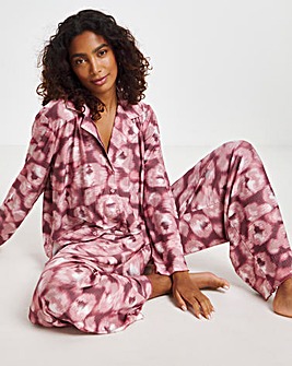 Button Through Plisse Pyjama Set