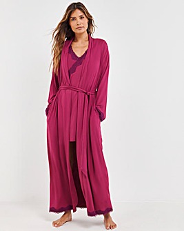 Pretty Secrets Cool Stretch Lace Midi Dressing Gown