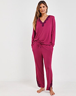 Pretty Secrets Viscose And Lace Hidden Support Pyjama Set