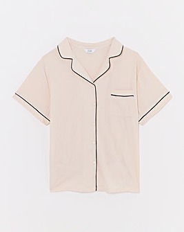 Pretty Secrets Supersoft Ribbed Button Through Pyjama Set