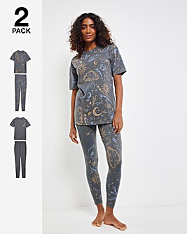 Pretty Secrets Value 2 Pack Pyjama Legging Sets