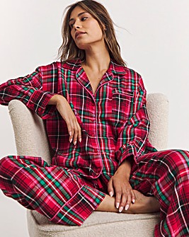 Christmas Check Button Through Pyjama Set