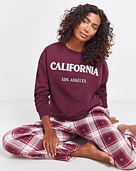 Sweatshirt With Woven Pyjama Bottom