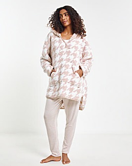 Pretty Secrets Quarter Zip Snuggle Top With Ribbed Leggings Lounge Set