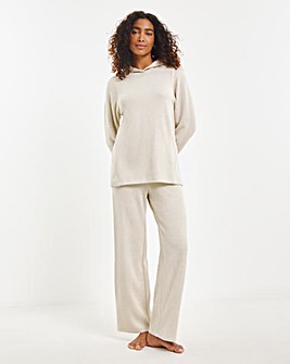 Pretty Secrets Lurex Ribbed Hooded Lounge Set