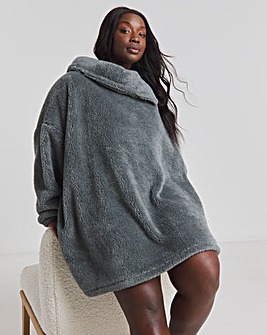 Pretty Secrets Side Zip Oversized Hooded Lounge Dress