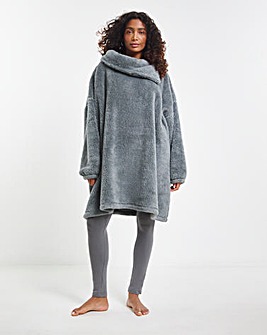 Pretty Secrets Side Zip Oversized Hooded Lounge Dress