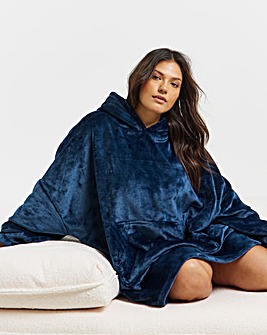 Pretty Secrets Plush Fleece Oversized Hooded Lounge Dress With Elasticated Cuffs