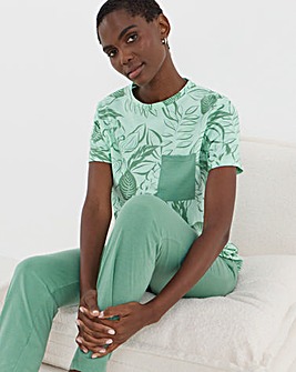Value Pyjama Set Leaf Print