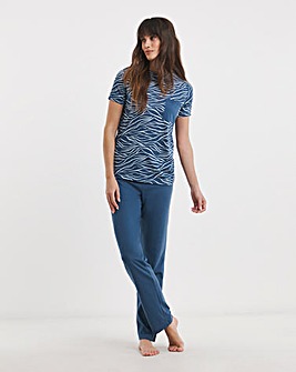 Leaf Print Value V-Neck Pyjama Set