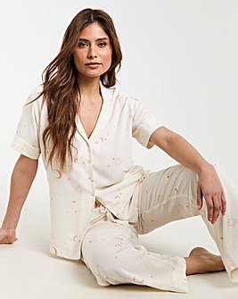 Celestial Linen Blend Pyjama Set