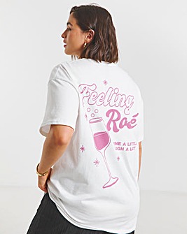 White Feeling Rose Graphic T-Shirt