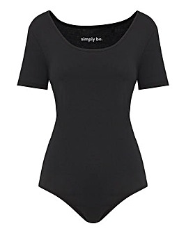 Black Short Sleeve Bodysuit