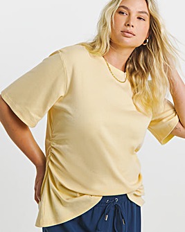 Buttermilk Cinched Waist T-Shirt