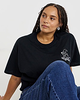 Black Witch Embroidery T-Shirt