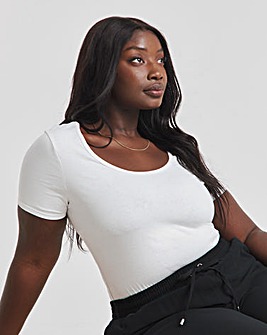 White Short Sleeve Bodysuit