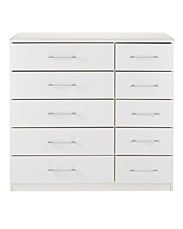 Riga Gloss 5 And 5 Wide Chest Home Essentials