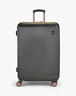 Rock Aria Large Suitcase - Charcoal with Rose Gold