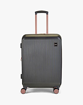 Rock Aria Medium Suitcase - Charcoal with Rose Gold