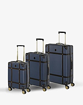 Rock Vintage 3pc Suitcase Set - Navy