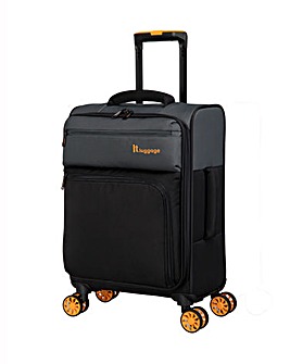 IT Luggage Duo-Tone Cabin Suitcase - Pewter & Black